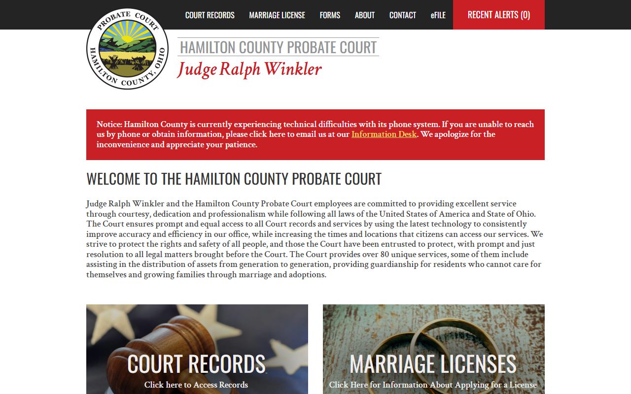 Hamilton County Probate Court historical birth records for Cincinnati