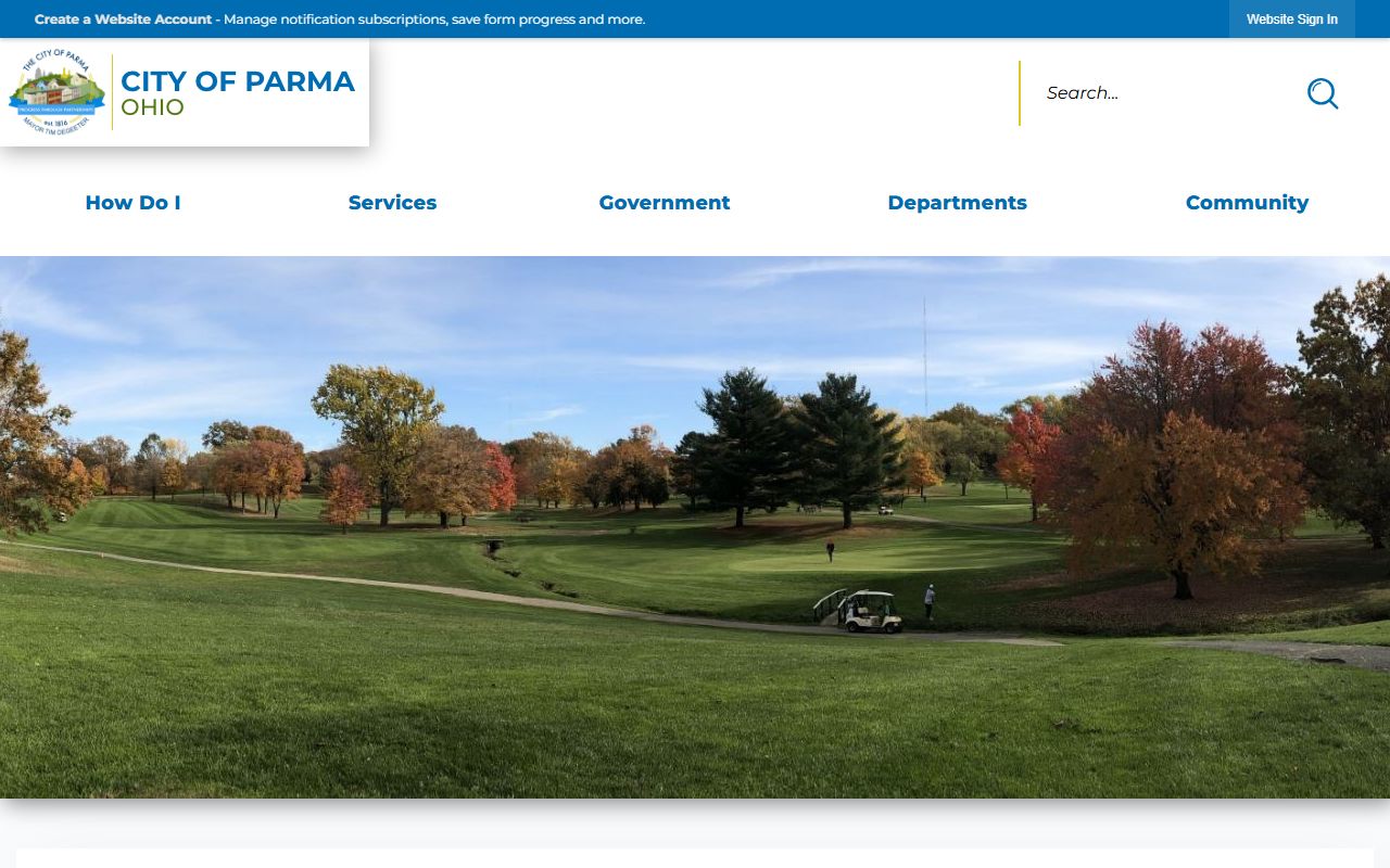 Parma Vital Statistics Department birth records ordering page